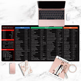 Full English Shortcut Key Mouse Pad Thickened Natural Non-slip