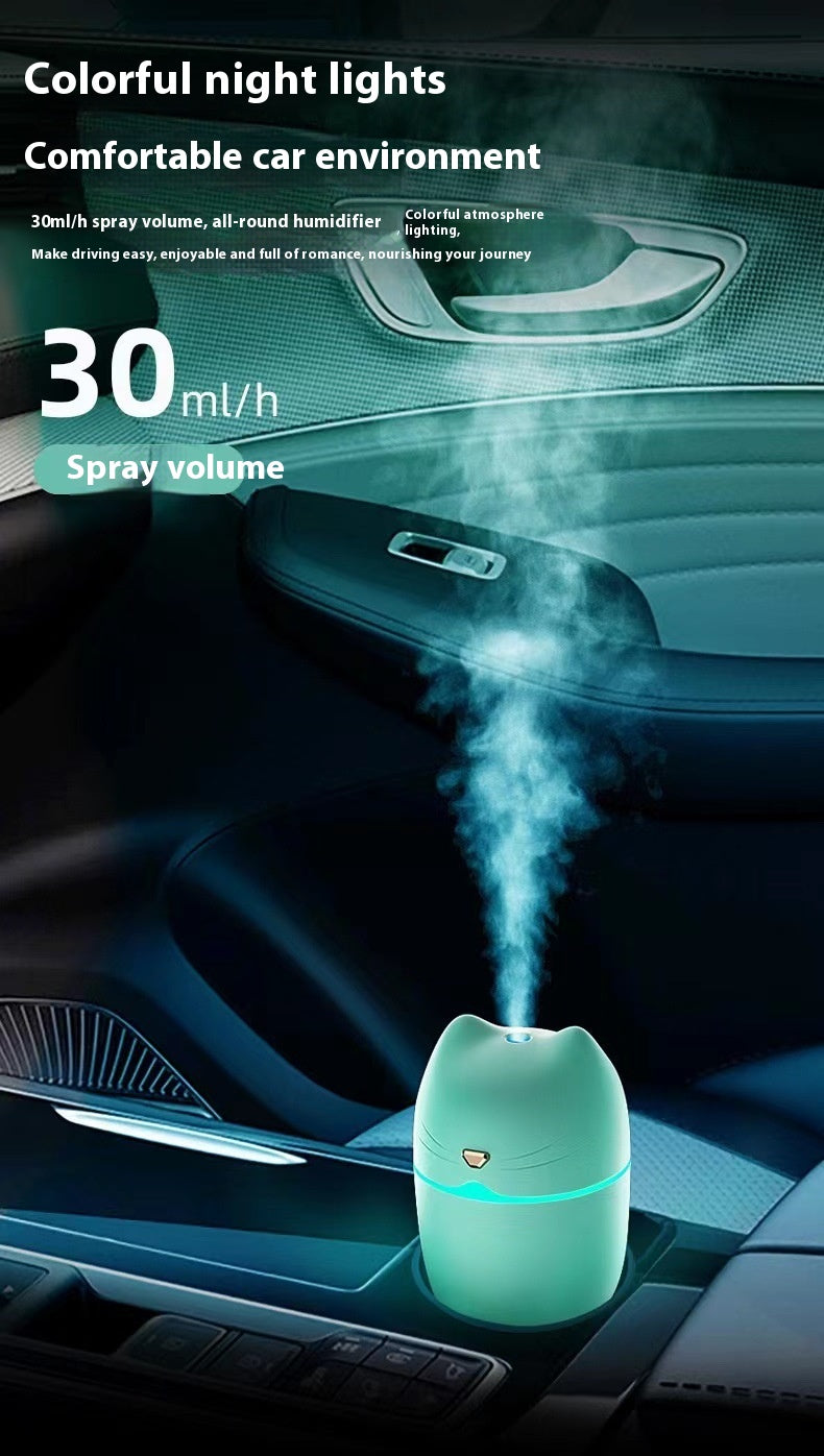 Cute Pet Cat Humidifier Household Car Desktop Air Atomization Mini Spray Aromatherapy Mute Hydrating