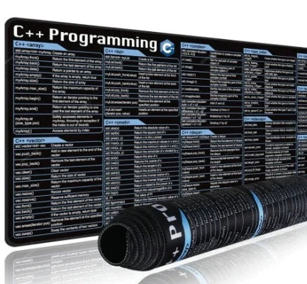 Pythong Programming Language Java Mouse Pad Shortcut Keys Oversized Stain-resistant Desk Mat