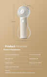 Handheld Fan Portable Silicone Handle Fixed Neck Mini