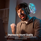 Cross-Border Over-Ear Bluetooth Headphones With Wireless Microphone  2.4G Dual-Mode, For E-Sports, Gaming PCs & PS5